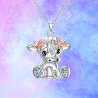 Little coo, bling and bows necklace