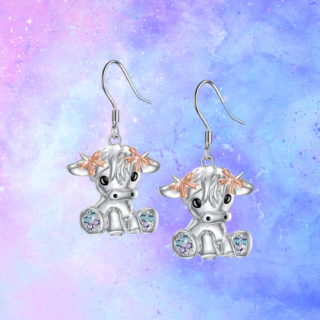 Little coo, bling and bows earrings (hook)