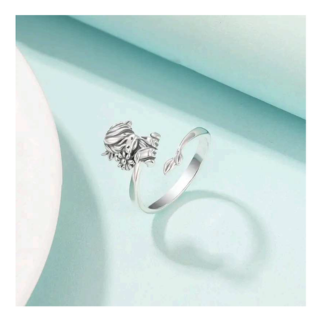 Unique style retro coo with flower ring