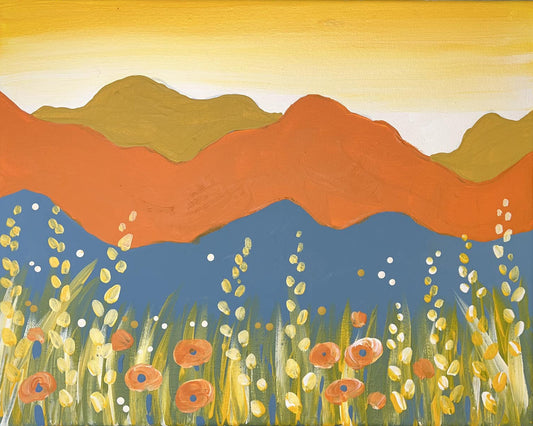 Mountains & Flowers - Paint Party