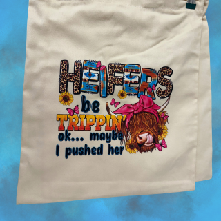 Heifers Be Trippin' Calico Tote