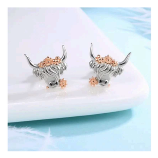 Cute coo earrings with flower crown (stud)