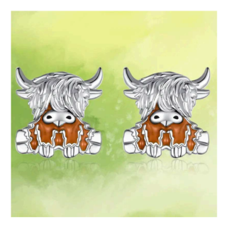 Cute brown coo earrings (stud)