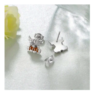 Cute brown coo earrings (stud)