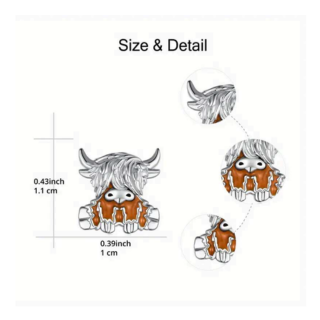 Cute brown coo earrings (stud)