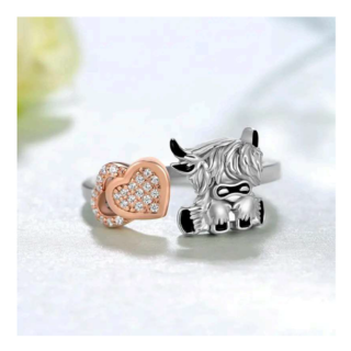 Coo with double heart ring