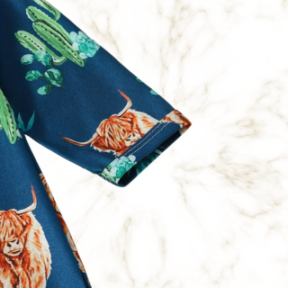 Newborn Highland & Cactus Footed Romper