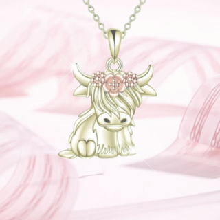 Cow with Crown necklace