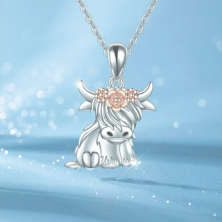 Cow with Crown necklace