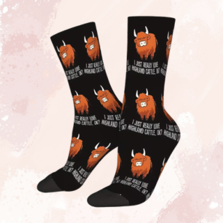 Really Love Highland Cattle - Highland Socks