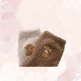 Sleep Socks - Highland Cow
